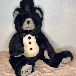 Vintage 2000 Black Belkie Bear Jointed Top Hat Bow Tie Tuxedo. 20 In‎